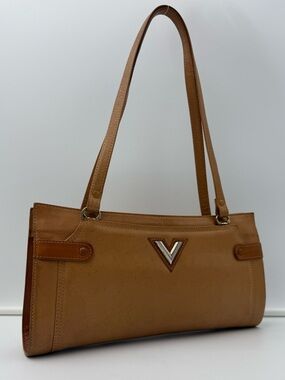 mod Soleil • East-West Shoulder 33 Frame Bag in Tan & Brown Leather